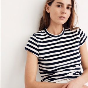 Madewell Velour Stripe Shirt